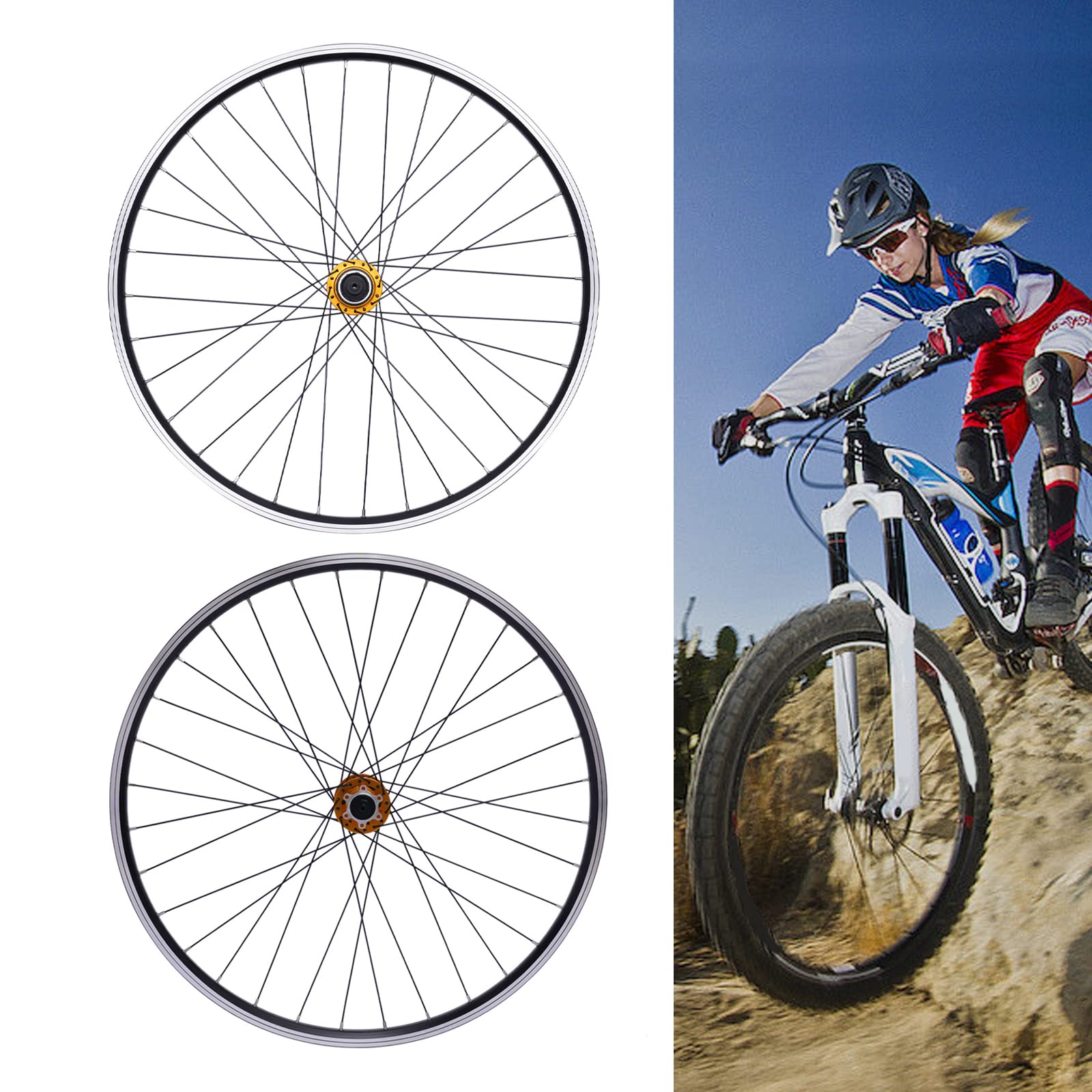 Mountainbike Laufradsatz 29 Zoll, Laufrad Set Felge Aluminiumlegierung Felgen Scheibenbremse MTB Laufradsatz