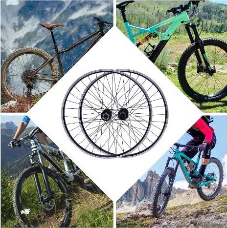 CNCEST 27,5 Zoll Laufradsatz Mountainbike Hinterrad Vorderrad, MTB-Felge, Schwarz