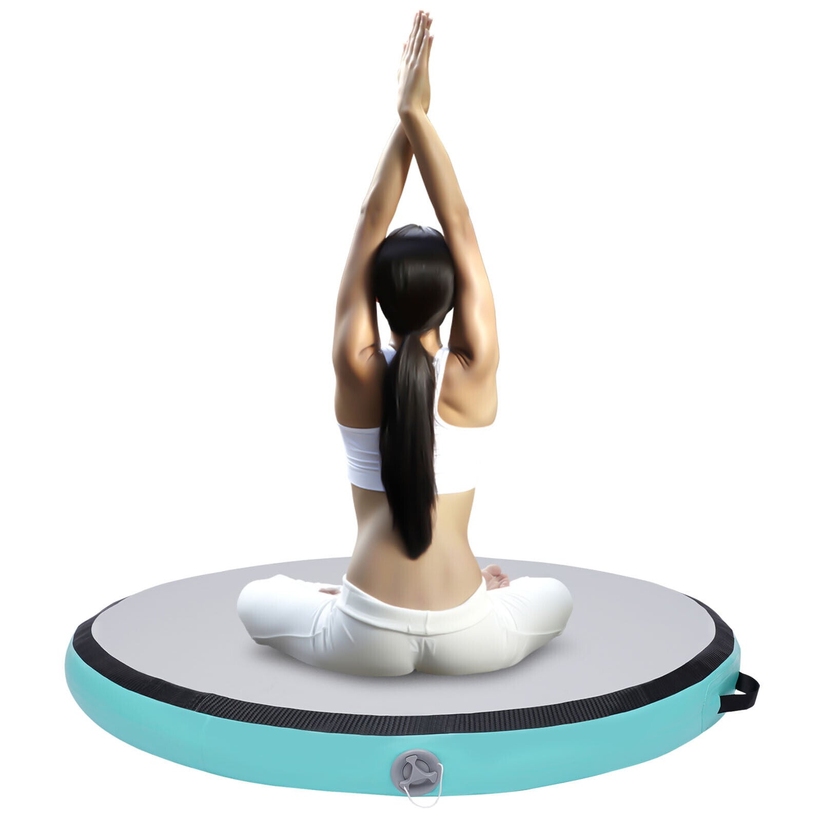 CNCEST 100x80cm Aufblasbare Gymnastik Rolle mit Pumpe Yoga Roll Fitness Rolle für Gymnastik Training Fitness CNCEST 100x80cm Aufblasbare Gymnastik Rolle mit Pumpe Yoga Roll Fitness Rolle für Gymnastik Training Fitness