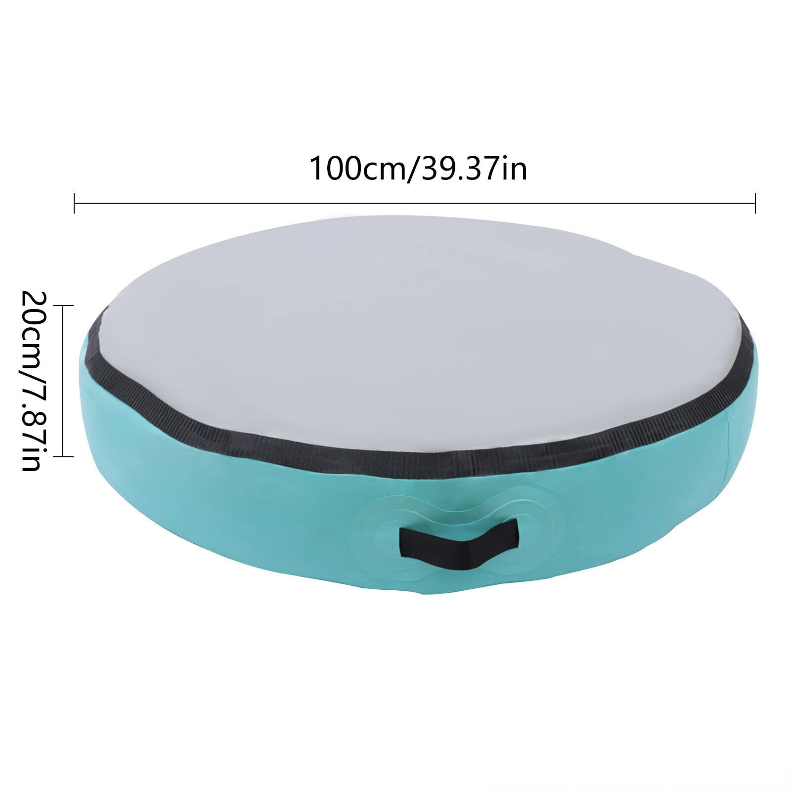 Aufblasbare Gymnastik Tumbling Matten PVC Runde Yoga Stuhlmatte Turnmatte Gymnastikmatte Tranningsmatte mit Luftpumpe Aufblasbare Gymnastik Tumbling Matten PVC Runde Yoga Stuhlmatte Turnmatte Gymnastikmatte Tranningsmatte mit Luftpumpe