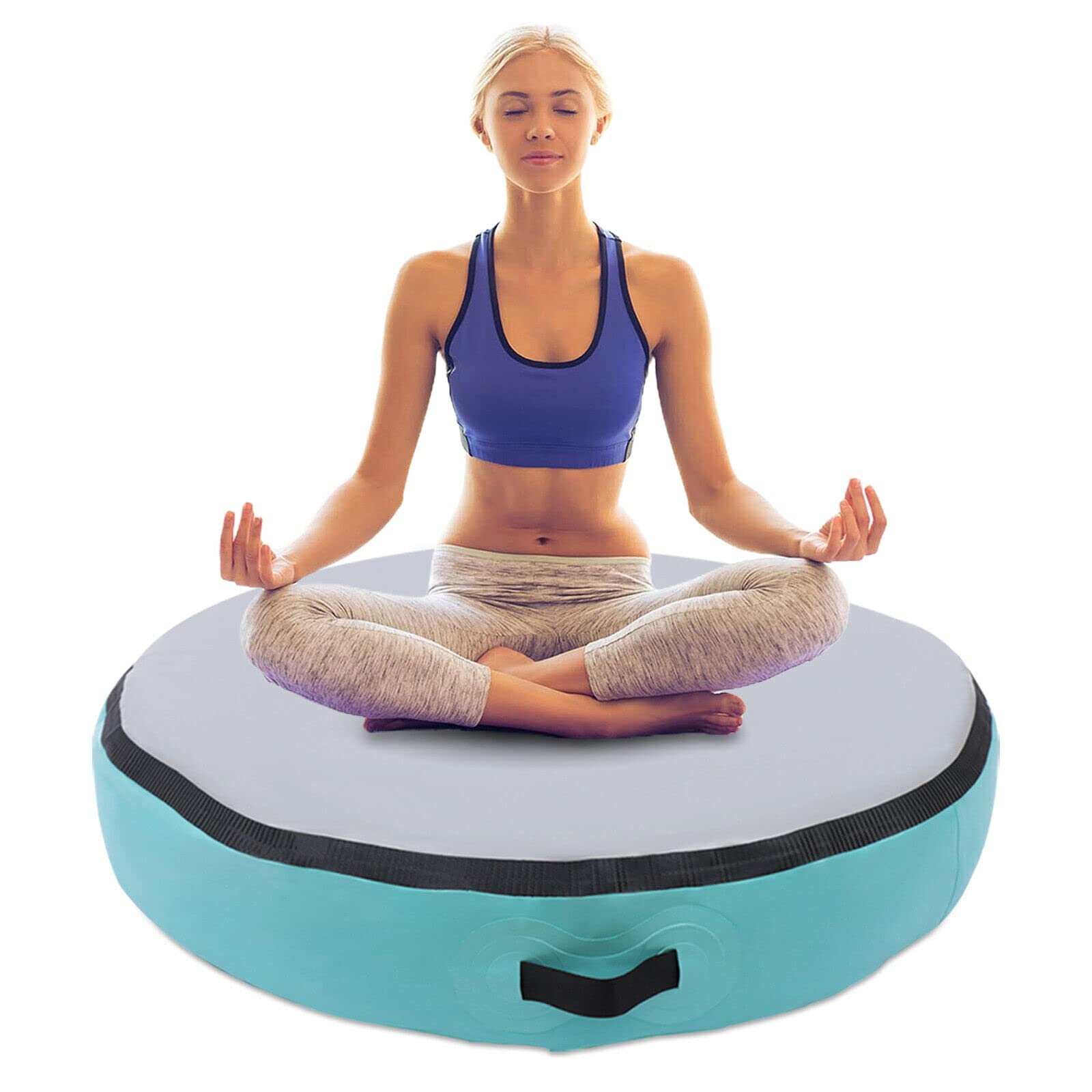 Aufblasbare Gymnastik Tumbling Matten PVC Runde Yoga Stuhlmatte Turnmatte Gymnastikmatte Tranningsmatte mit Luftpumpe Aufblasbare Gymnastik Tumbling Matten PVC Runde Yoga Stuhlmatte Turnmatte Gymnastikmatte Tranningsmatte mit Luftpumpe