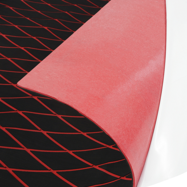 Rutschfeste Matte, EVA-Bodenmatte für Boote und Yachten – Schwarz + Rot