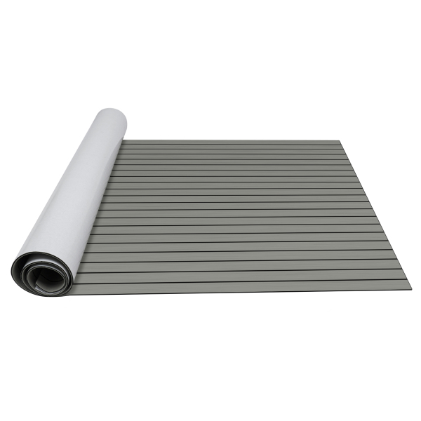 Rutschfeste Matte (240 x 120 cm), EVA-Bodenmatte für Boote und Yachten – nc12-Hellgrau und Schwarz
