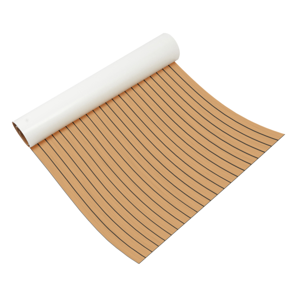 Rutschfeste Matte (240 x 120 cm), EVA-Bodenmatte für Boote und Yachten – nc3-Braun-Schwarz