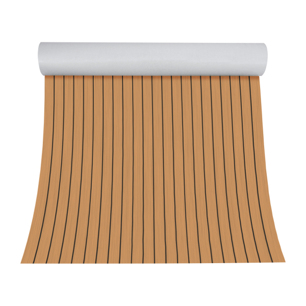 Rutschfeste Matte (240 x 120 cm), EVA-Bodenmatte für Boote und Yachten – nc3-Braun-Schwarz