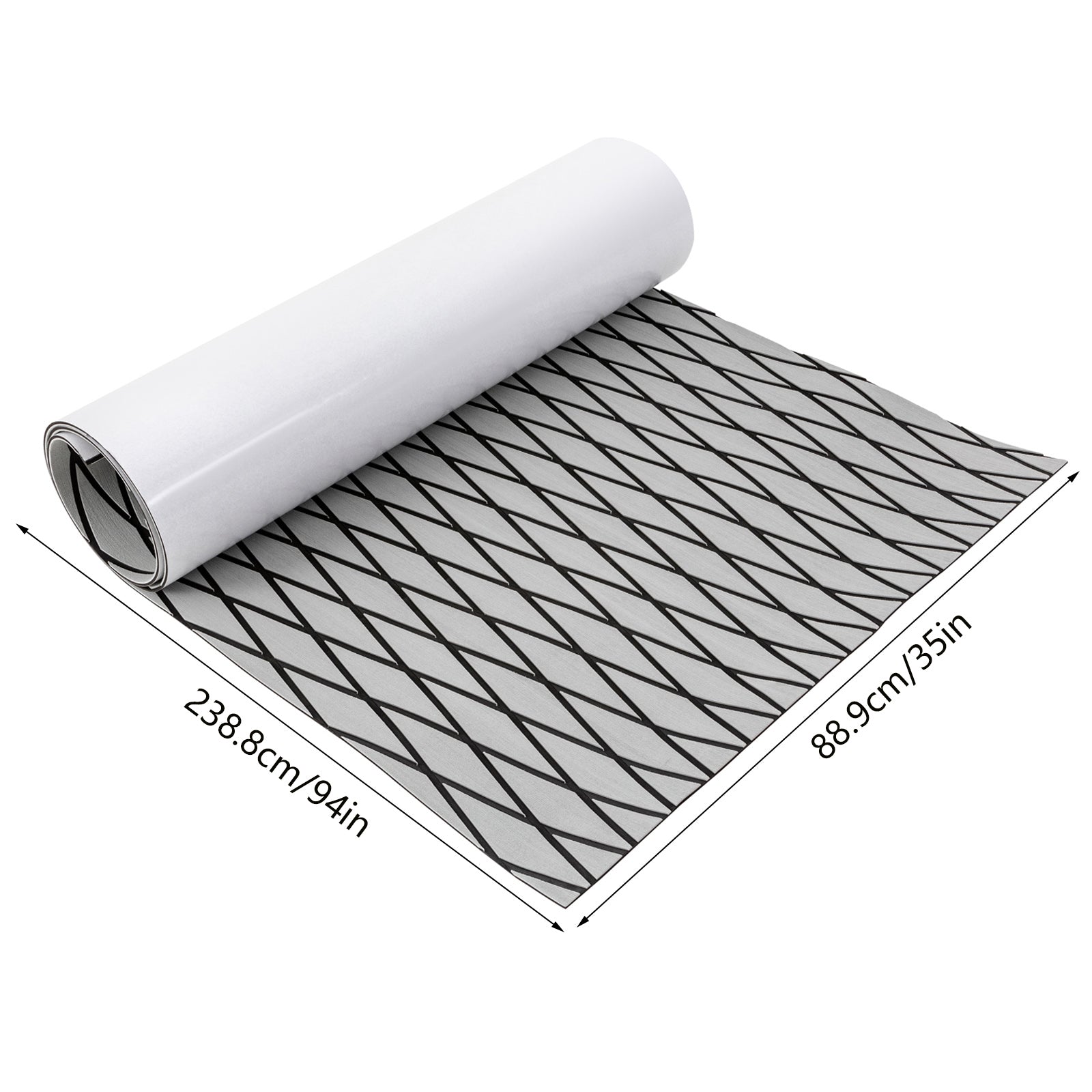 CNCEST EVA 94'' x 35'' EVA Schaumboden, selbstklebender Deckteppich Yachtboden rutschfeste Matte