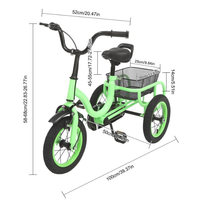 CNCEST 12 Zoll 3 Rder Dreirad Kinder Fahrrder Single Speed