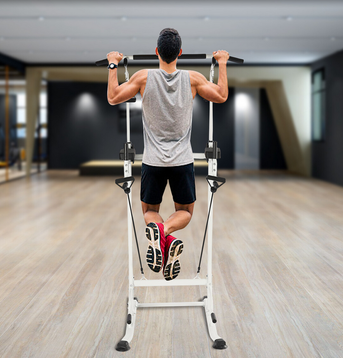 Klimmzugstange Pull UP Kraftstation für Das Heim-Fitnessstudio, Belastbarkeit bis zu 150kg (Weiß)