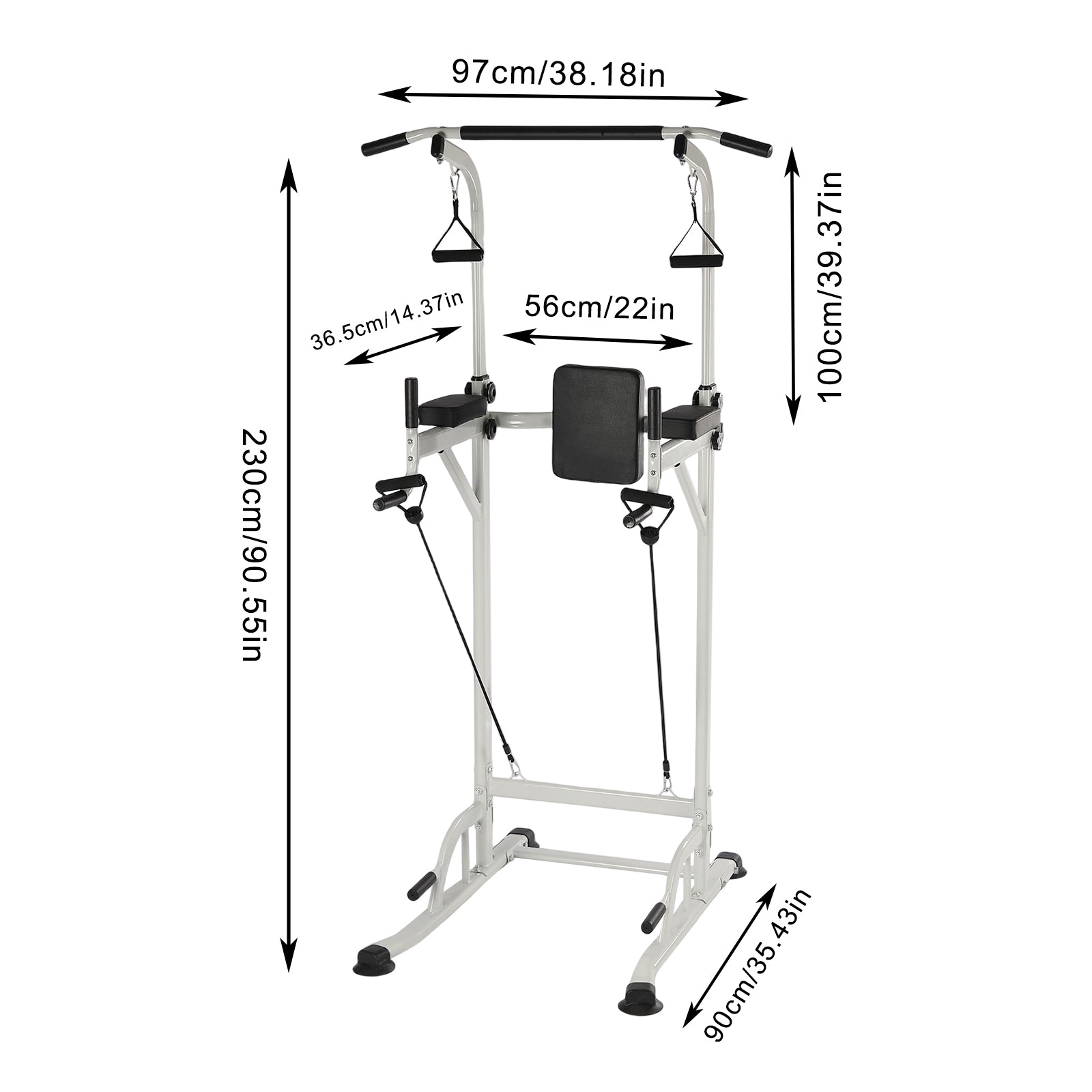 Klimmzugstange Pull UP Kraftstation für Das Heim-Fitnessstudio, Belastbarkeit bis zu 150kg (Weiß)