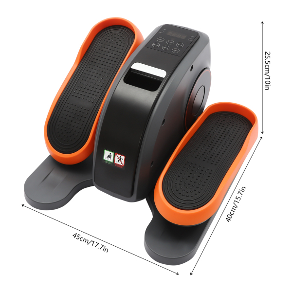 Unter dem Schreibtisch Ellipsentrainer für Senioren Reha Elektro Sitz Bein Fuß Pedal Übungsgerät tragbare Trainer für Home Office mit Fernbedienung Grau