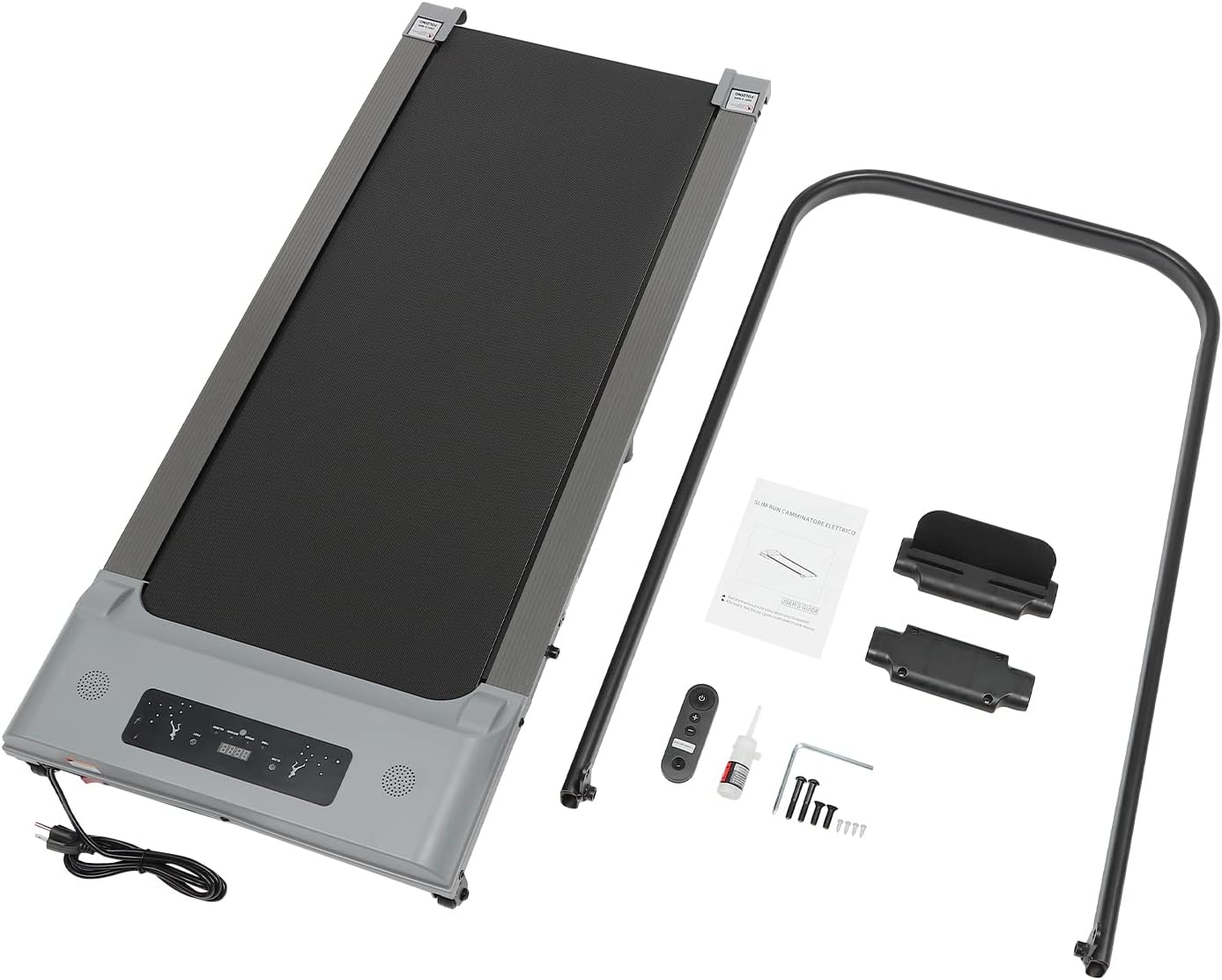 Laufband Klappbar Elektrisch Walking Pad mit Fernbedienung 6km/h Heimtrainer mit LED-Anzeige 2 in1 Laufband Klappbar Elektrisch Walking Pad mit Fernbedienung 6km/h Heimtrainer mit LED-Anzeige 2 in1