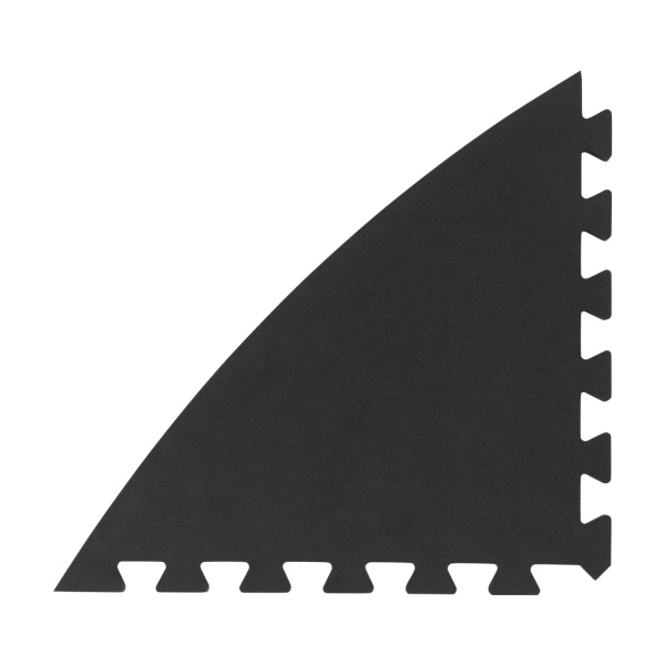 Runde, 196 cm x 12 mm große, isolierende EVA-Badewannenmatte – schwarz