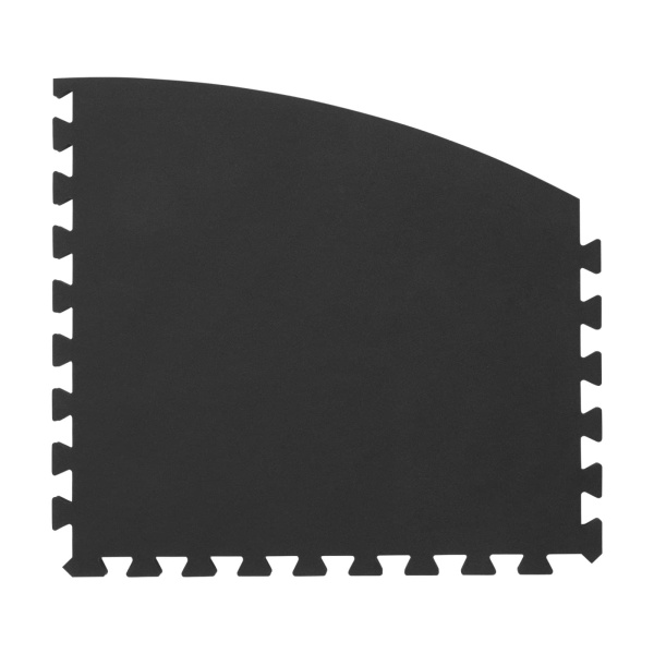 Runde, 196 cm x 12 mm große, isolierende EVA-Badewannenmatte – schwarz