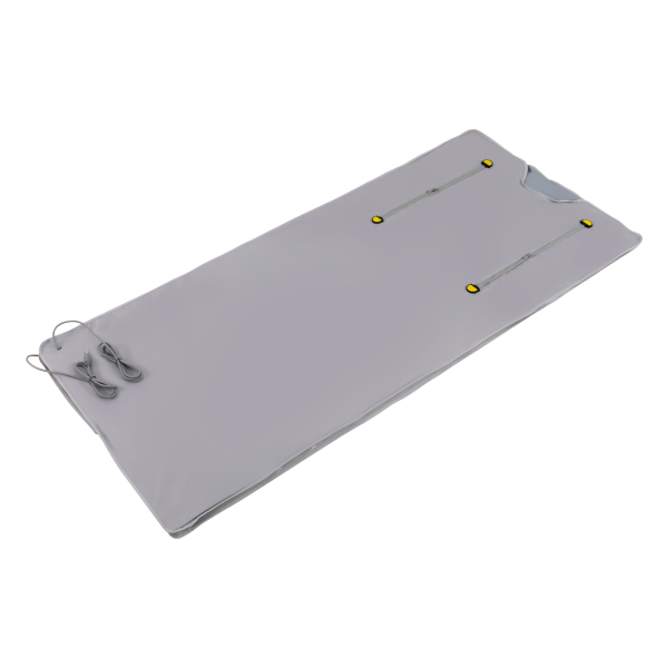 Infrarot-Saunadecke, Saunatasche, Körperformungsdecke, 2-Zonen-Controller, professionelle Entgiftungsbehandlung, Anti-Aging-Schönheitsmaschine, Silber