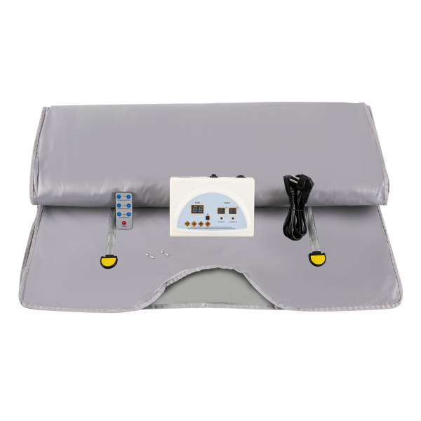 Infrarot-Saunadecke, Saunatasche, Körperformungsdecke, 2-Zonen-Controller, professionelle Entgiftungsbehandlung, Anti-Aging-Schönheitsmaschine, Silber Infrarot-Saunadecke, Saunatasche, Körperformungsdecke, 2-Zonen-Controller, professionelle Entgiftungsbehandlung, Anti-Aging-Schönheitsmaschine, Silber