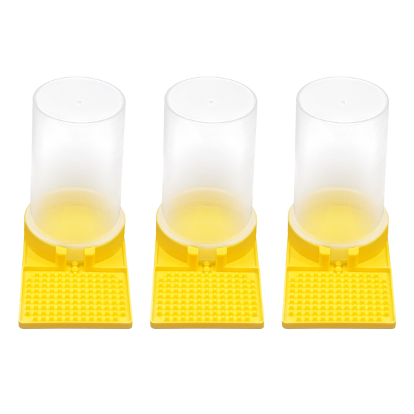 3 Stück, Wassertrog, Bienentränke, Packung mit 3 Bienentränken, Fassungsvermögen: 500ml, Gelb