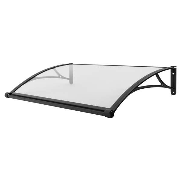 84 × 120 cm Regenschutzbogen für Haustüren, Regenschutzbogen für den Außenbereich – Schwarze Halterung + transparenter Schutzbogen 84 × 120 cm Regenschutzbogen für Haustüren, Regenschutzbogen für den Außenbereich – Schwarze Halterung + transparenter Schutzbogen