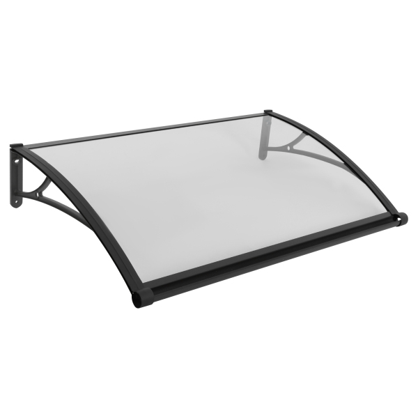 84 × 120 cm Regenschutzbogen für Haustüren, Regenschutzbogen für den Außenbereich – Schwarze Halterung + transparenter Schutzbogen 84 × 120 cm Regenschutzbogen für Haustüren, Regenschutzbogen für den Außenbereich – Schwarze Halterung + transparenter Schutzbogen