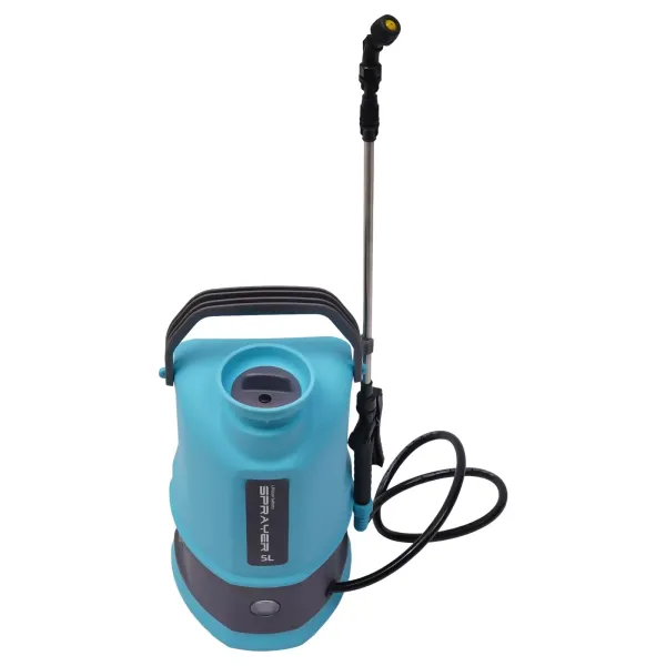 1.32 Gallon batteriebetriebener Sprüher für Langzeitsprüher, Gartensprüher für Unkrautsprüher mit justierbarem Sprühstab und Düsen