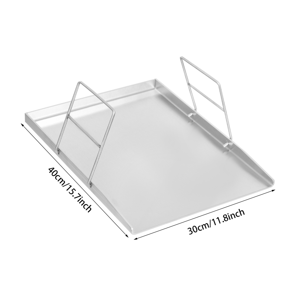 40 x 30 cm Edelstahlgrill, Grillplatte, universelles BBQ-Grilltablett für den Heimgebrauch, Grillläden und -stände
