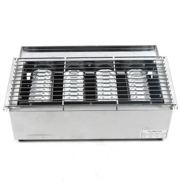 4 Brenner Gasgrill Rauchfreie Tischplatte Grillofen Rostfreier Stahl