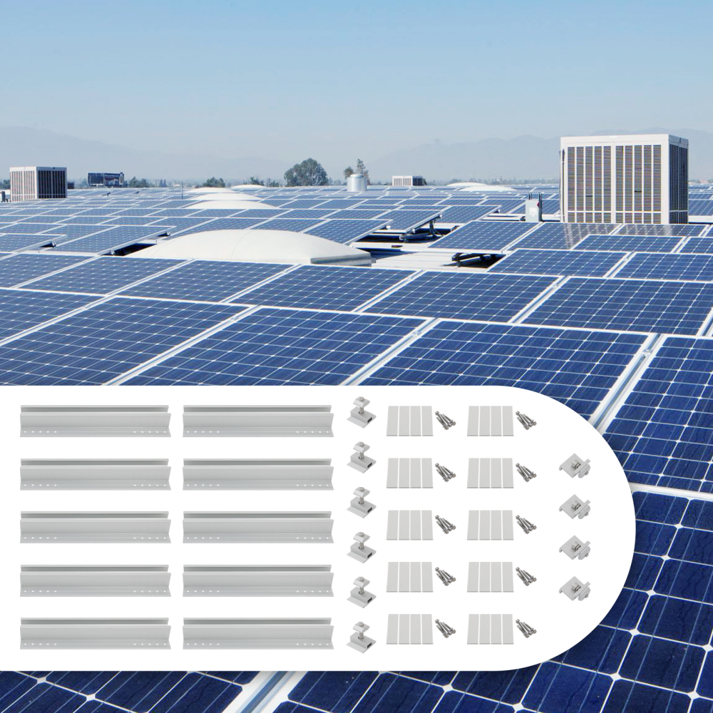 CNCEST Solarpanel-Halterungssatz Solarpanel-Halterungen Solarpanel-Halterung
