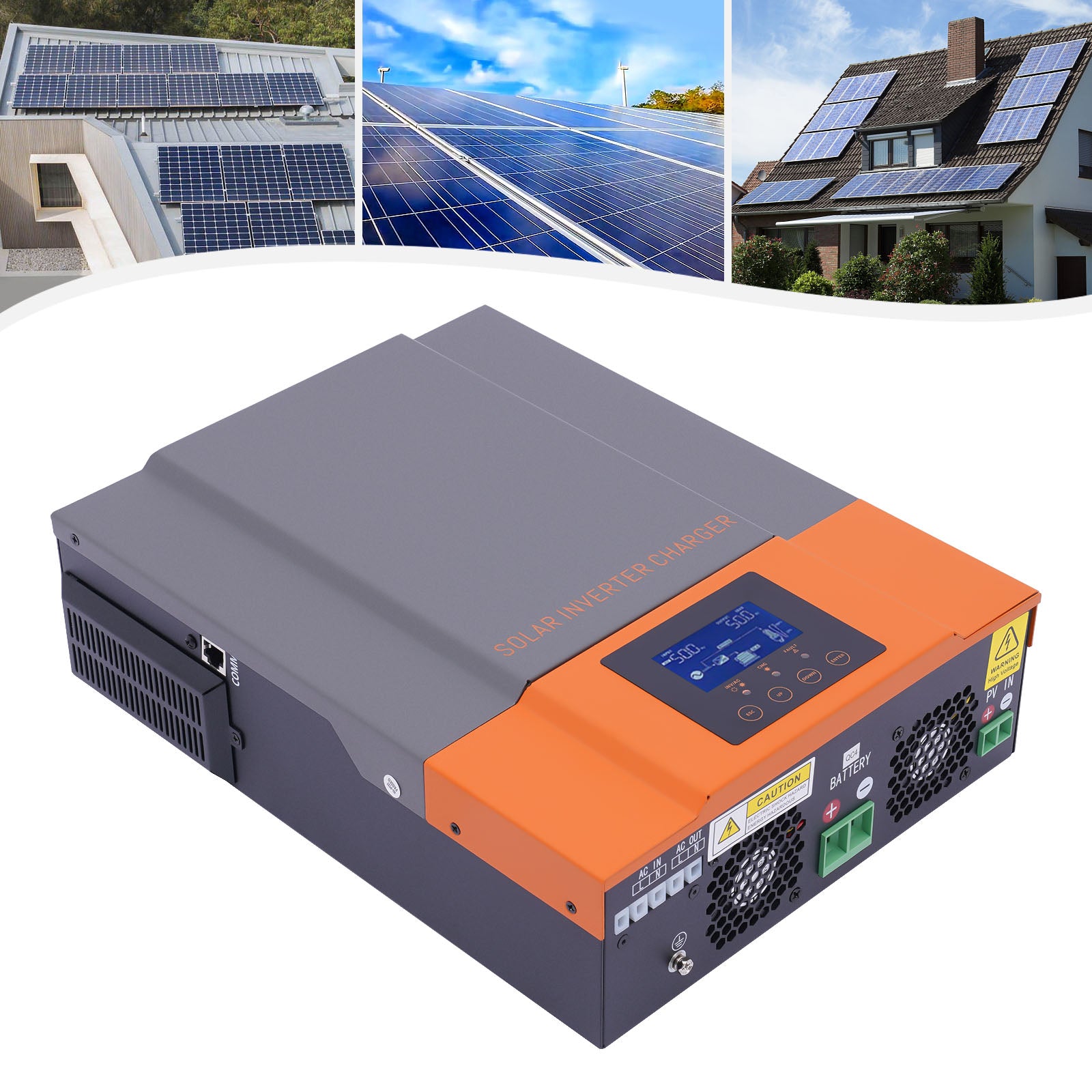 Solar Hybrid Wechselrichter 1500W 12V DC auf 220V/230V AC mit 80A MPPT Solarregl
