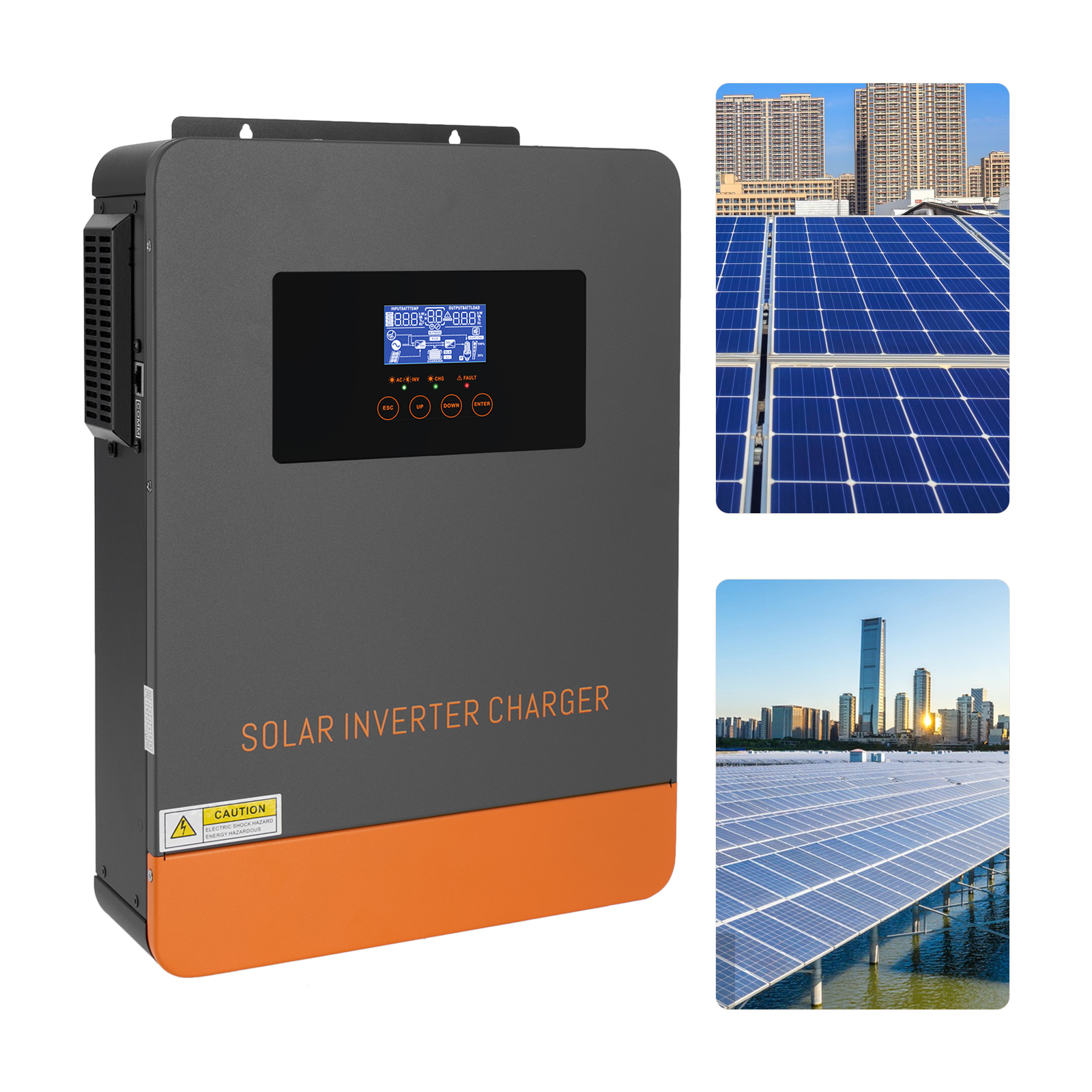 Solar Inverter Hybrid Ladegerät Wechselrichter Pure Sine Wave MPPT 80A 3200W 24V 80A Wechselrichter Reiner Sinus