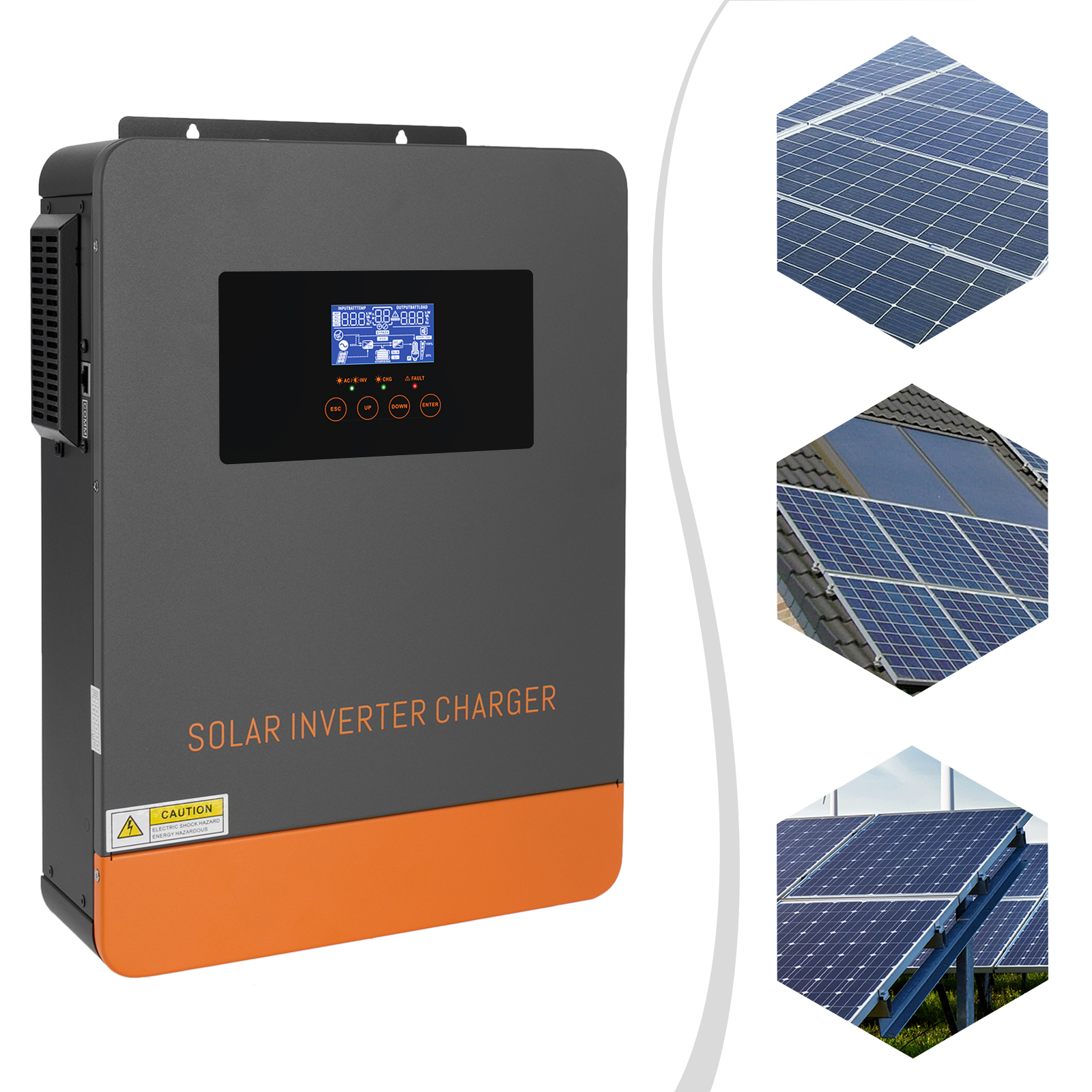 Solar Inverter Hybrid Ladegerät Wechselrichter Pure Sine Wave MPPT 80A 3200W 24V 80A Wechselrichter Reiner Sinus Solar Inverter Hybrid Ladegerät Wechselrichter Pure Sine Wave MPPT 80A 3200W 24V 80A Wechselrichter Reiner Sinus