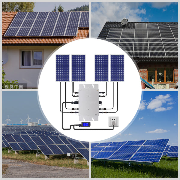 CNCEST 1200W Solar Grid Tie Micro Inverter Netzbinder Wechselrichter 220V Solar Mikrowechselrichter IP65