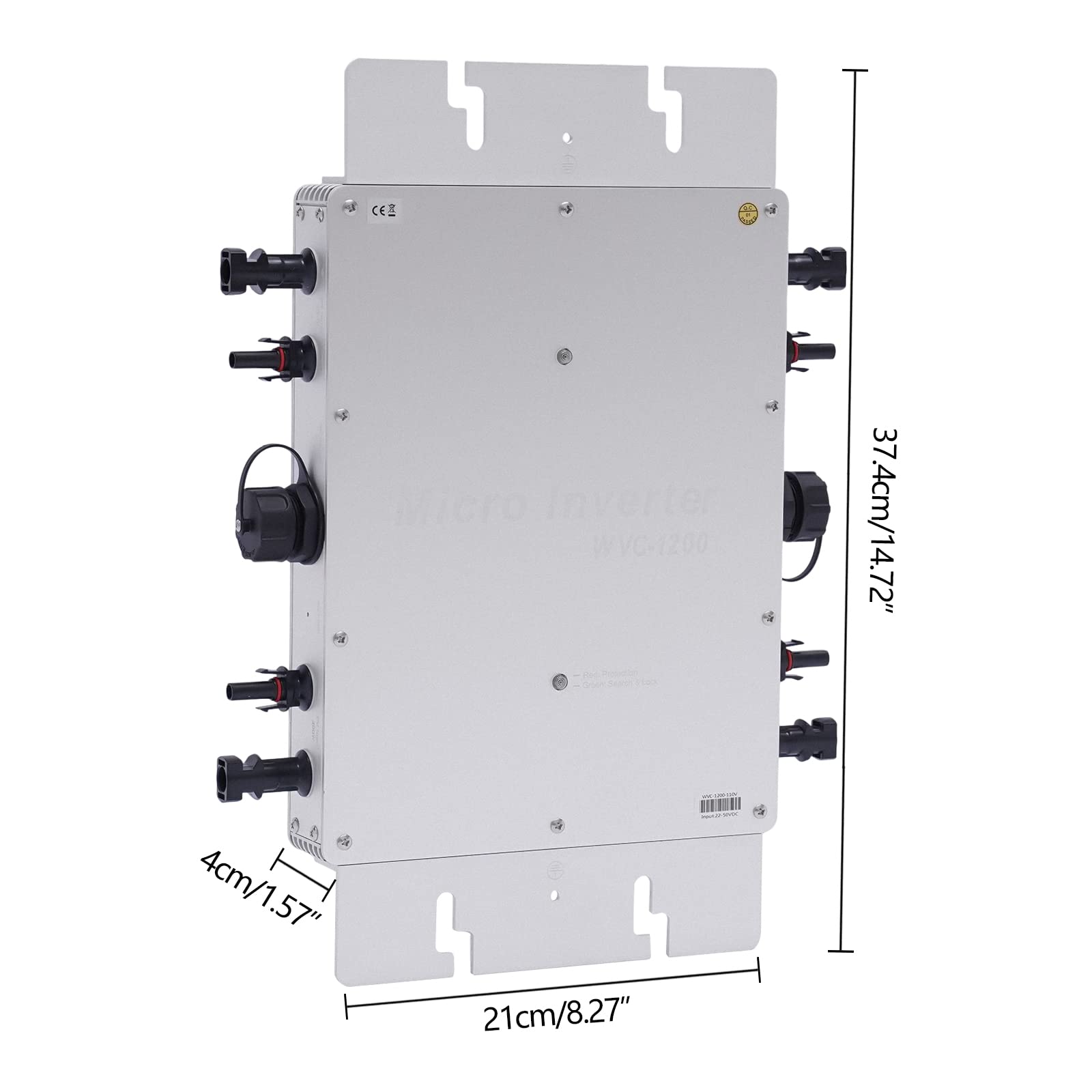CNCEST 1200W Solar Grid Tie Micro Inverter Netzbinder Wechselrichter 220V Solar Mikrowechselrichter IP65 CNCEST 1200W Solar Grid Tie Micro Inverter Netzbinder Wechselrichter 220V Solar Mikrowechselrichter IP65