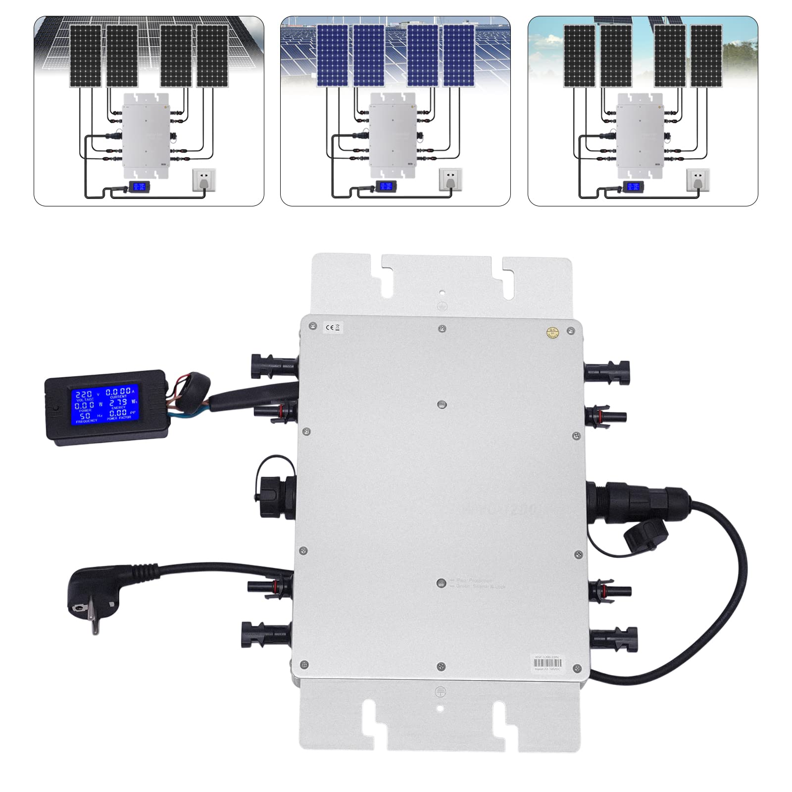 CNCEST 1200W Solar Grid Tie Micro Inverter Netzbinder Wechselrichter 220V Solar Mikrowechselrichter IP65 CNCEST 1200W Solar Grid Tie Micro Inverter Netzbinder Wechselrichter 220V Solar Mikrowechselrichter IP65