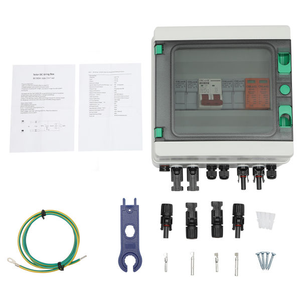 CNCEST Solar Box DC 500V 2-String 63A, DC Leistungsschalter, Schutz System Box