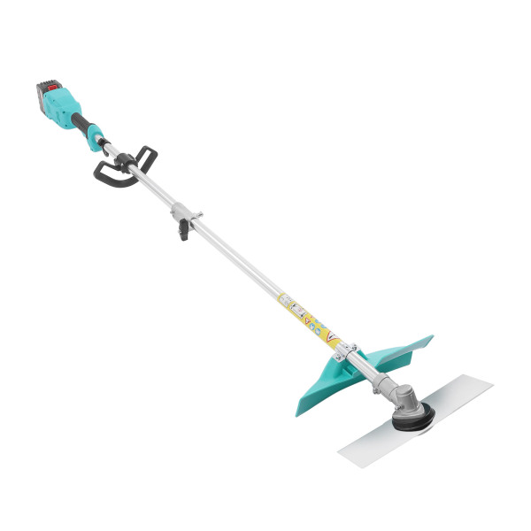 Rasentrimmer mit Akku Elektro Rasentrimmer Schnurlos Mit Rädern und Armlehne, 24 V / 6Ah Lithiumbatterie, 1300 W Motorleistung