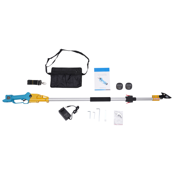 CNCEST Elektrische Loppers Batterie Gartenschere mit Teleskopgriff Professionelle Schneidschere Schneiddurchmesser mit Verlängerungsstab