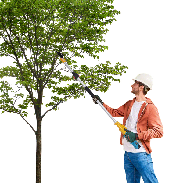 CNCEST Elektrische Loppers Batterie Gartenschere mit Teleskopgriff Professionelle Schneidschere Schneiddurchmesser mit Verlängerungsstab