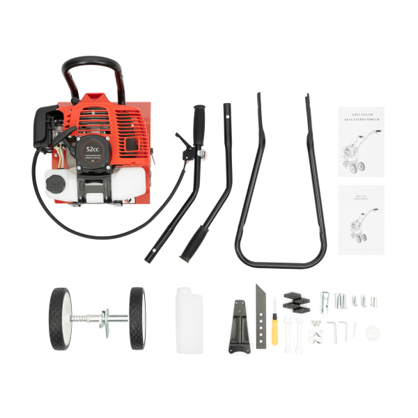52CC 2 Takt Motor 1,9KW Arbeitsbreite 35cm  Profi Benzin Gartenfräse