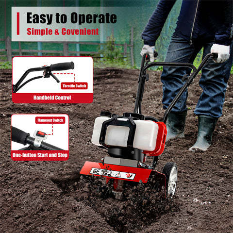 52CC 2 Takt Motor 1,9KW Arbeitsbreite 35cm Profi Benzin Gartenfräse 52CC 2 Takt Motor 1,9KW Arbeitsbreite 35cm Profi Benzin Gartenfräse