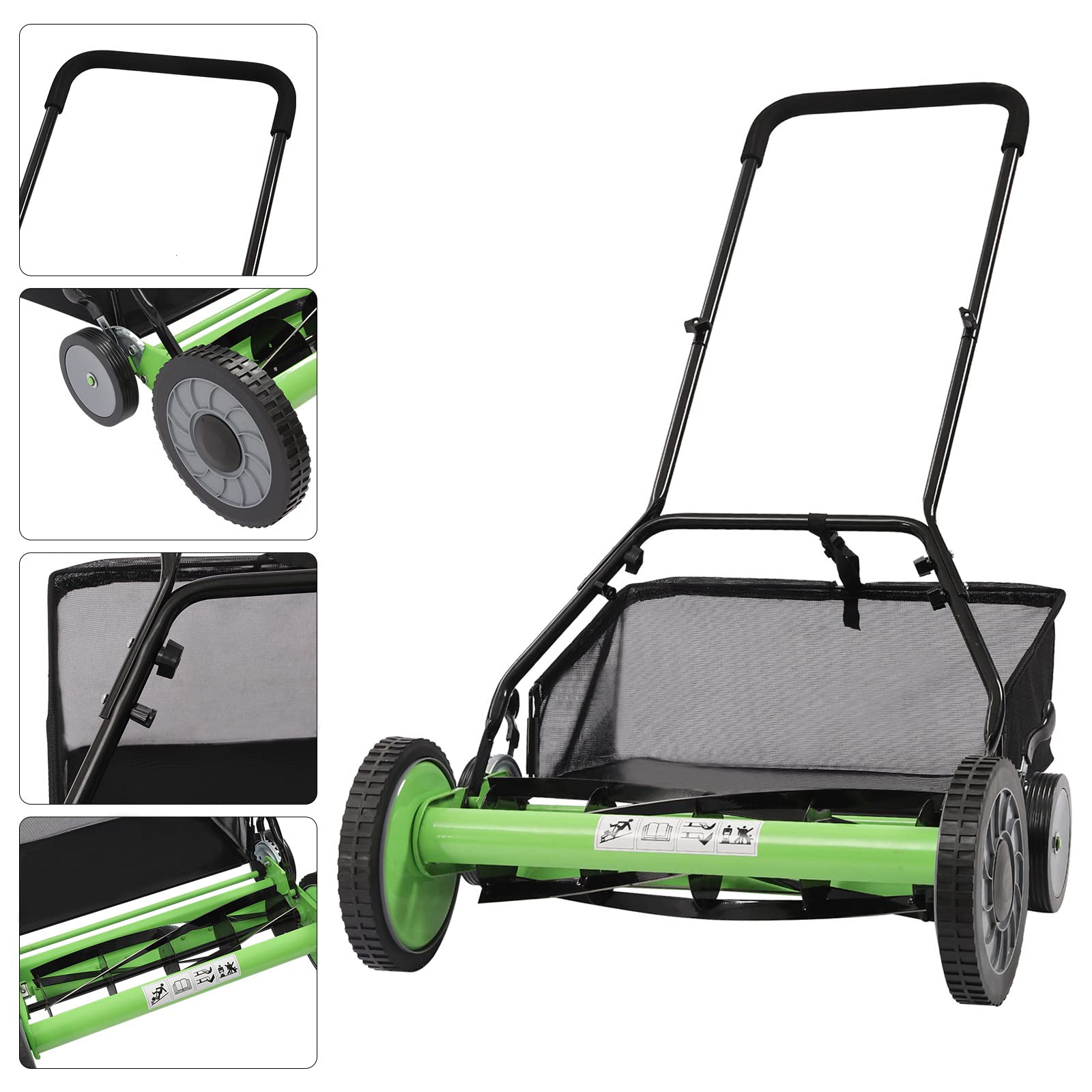 Manueller Rasenmäher Cylinder Lawnmower Spindelmäher Handrasenmäher Verstellbarer Hand Push Rasen