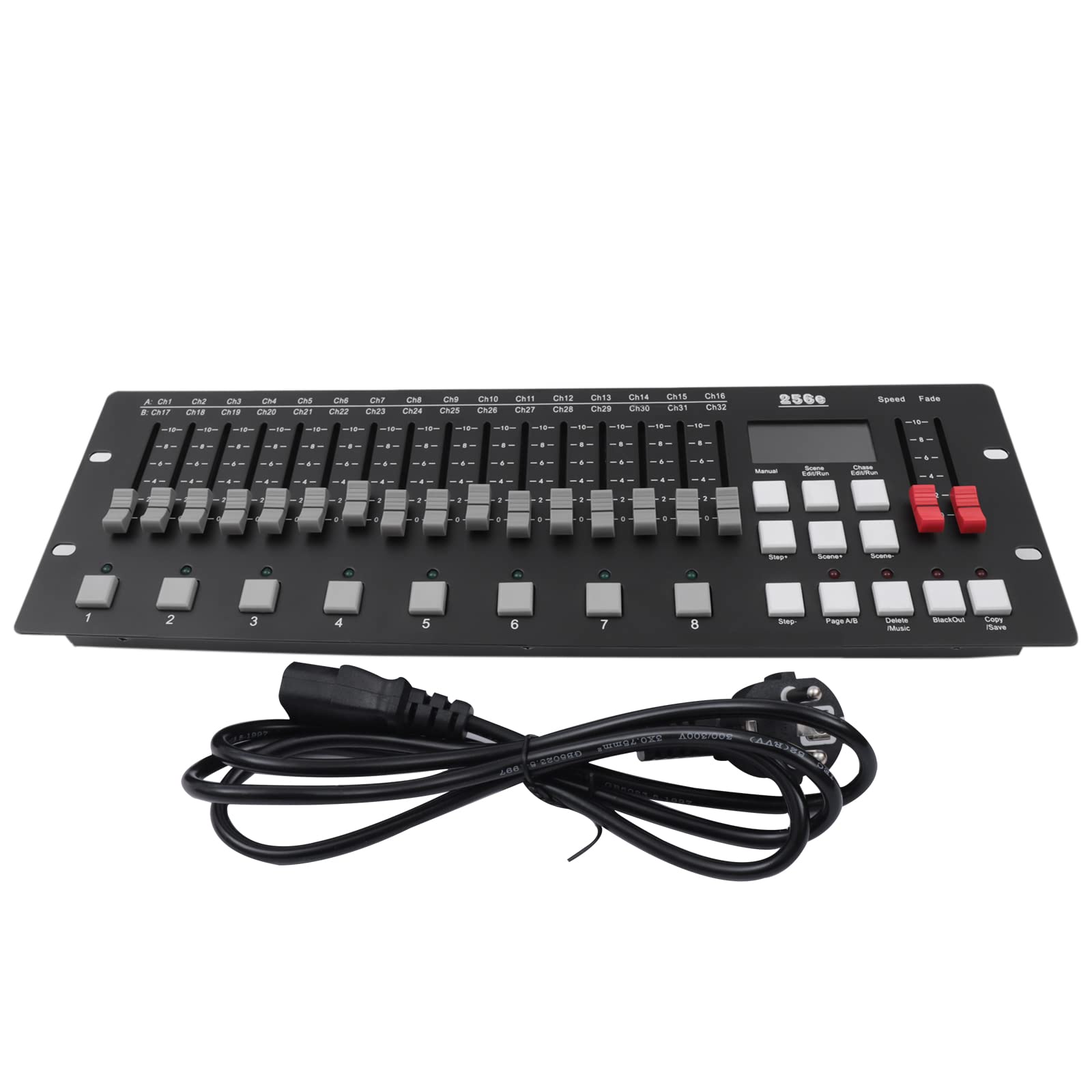 DMX Controller, 256CH DMX 512 Light Console, Lighting Controller-Panel, für Bühnenbeleuchtung, DJ-Lichter, KTV
