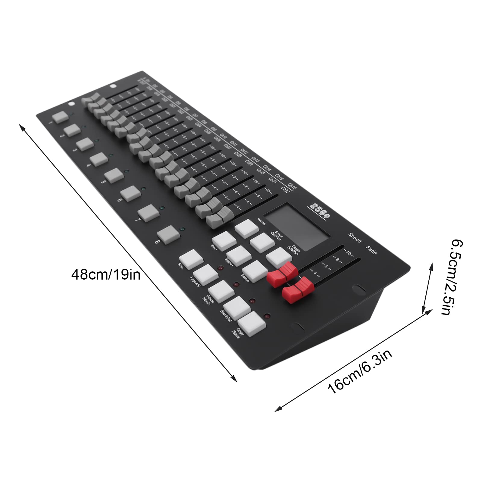 DMX Controller, 256CH DMX 512 Light Console, Lighting Controller-Panel, für Bühnenbeleuchtung, DJ-Lichter, KTV