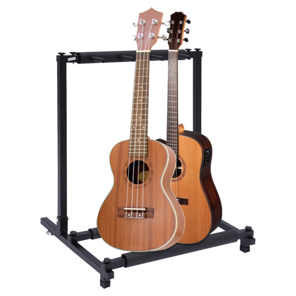 3-facher Gitarrenständer, Multi-Gitarrenständer, Abnehmbares Design, 62,5*47*73 cm, Schwarz