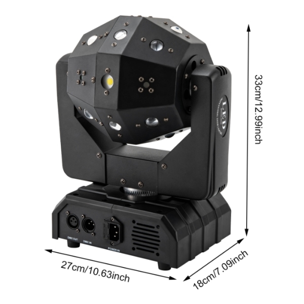 120 W,16LED-Rotationsblitz,3in 1, RGBW DMX