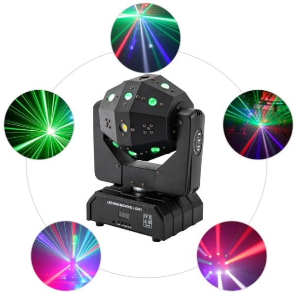 120 W,16LED-Rotationsblitz,3in 1, RGBW DMX
