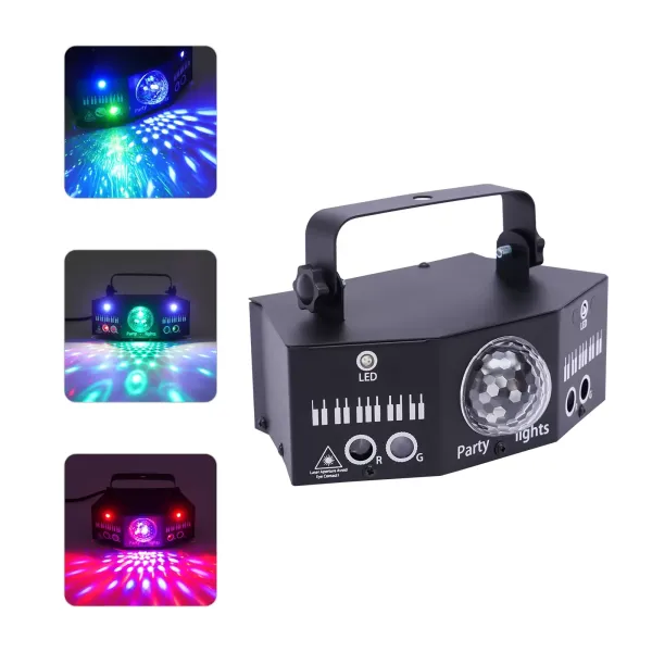 7-Augen LED RGB Licht DJ Projektor Disco Bühnenbeleuchtung Lichteffekt DMX Effekt Spotlight Party Bar Geburtstag