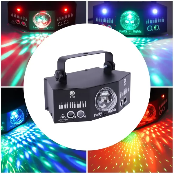 7-Augen LED RGB Licht DJ Projektor Disco Bühnenbeleuchtung Lichteffekt DMX Effekt Spotlight Party Bar Geburtstag