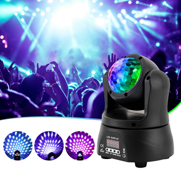 30W LED Moving Head Licht Doppelseitige DJ Lichter mit Kaleidoskop und DMX Bühnenbeleuchtung