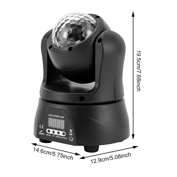 30W LED Moving Head Licht Doppelseitige DJ Lichter mit Kaleidoskop und DMX Bühnenbeleuchtung
