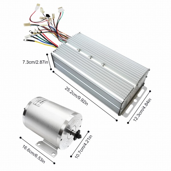 72V 3000W Brushless Motor Kit inkl. 80A Controller Drosselklappengriff